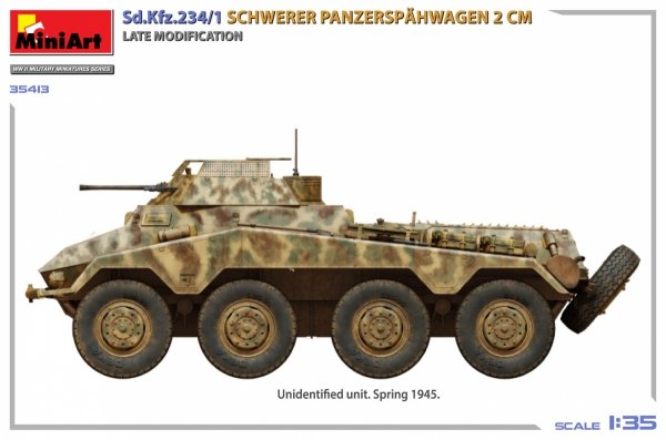 MiniArt 35413 Sd.Kfz.234/1 Schwerer Panzerspähwagen (2 cm). Late Mod 1/35
