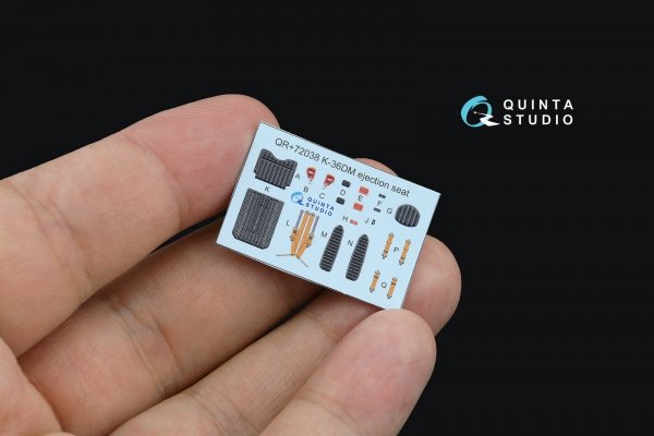 Quinta Studio QD+72116 Su-24M 3D-Printed coloured Interior on decal paper (Zvezda) (with 3D-printed resin part) 1/72