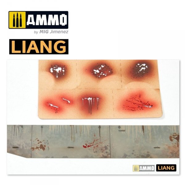 Liang 0005 Splashes Blood Effects Airbrush Stencils