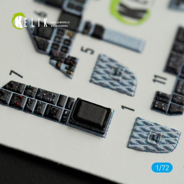 KELIK K72070 F-15E STRIKE EAGLE INTERIOR 3D DECALS FOR HASEGAWA KIT 1/72