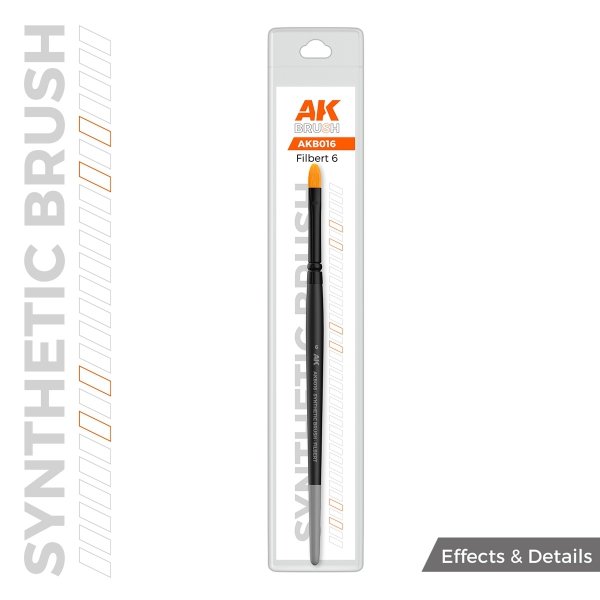 AK Interactive AKB016 AK SYNTHETIC BRUSH – FILBERT 6