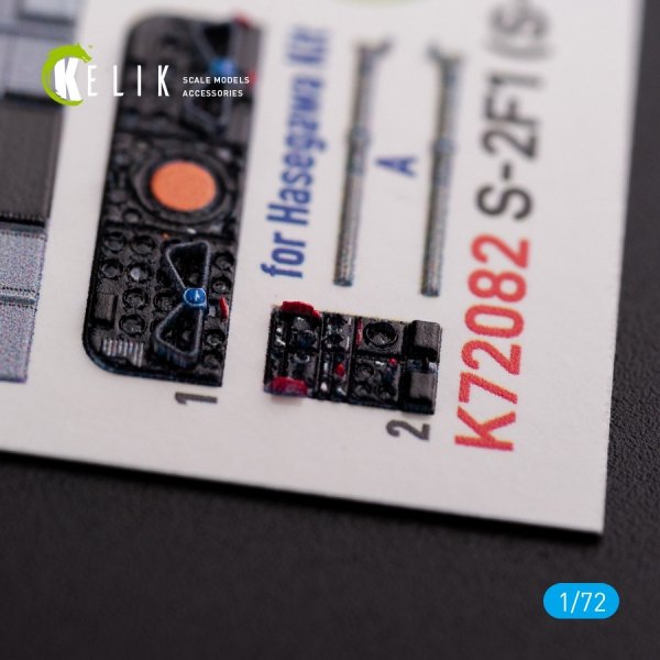 KELIK K72082 S-2A Tracker interior 3D decals for Hasegawa kit 1/72