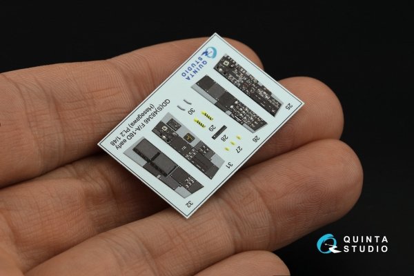Quinta Studio QD48346 FA-18D early 3D-Printed &amp; coloured Interior on decal paper (Hasegawa) 1/48