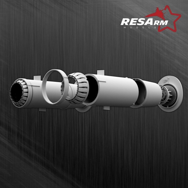RESARM 48-02023 MIG-21 f-13 Reactive nozzle for EDUARD (3D resin printing) 1/48