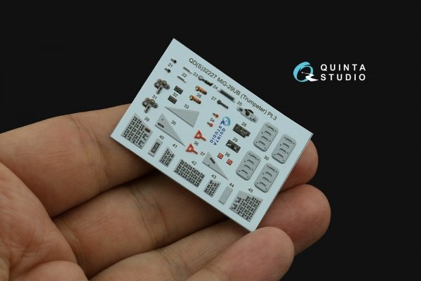 Quinta Studio QD32227 MiG-29UB 3D-Printed &amp; coloured Interior (Trumpeter) 1/32