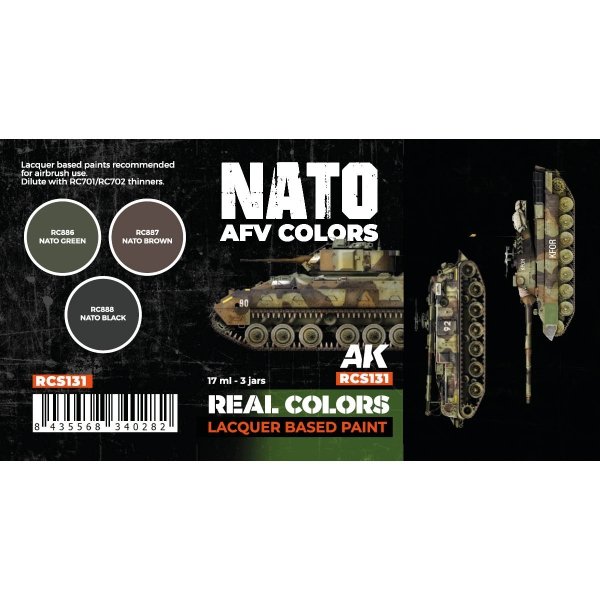 AK Interactive RCS131 NATO AFV Colors 3x17ml