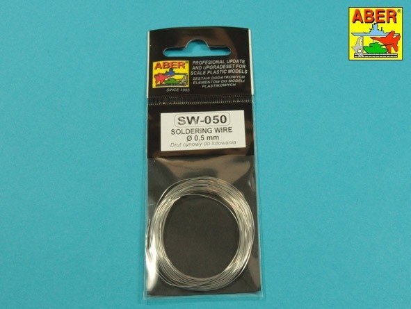 Aber SW-050 Drut cynowy o średnicy 0,50 mm długość 5m / Soldering wire diameter 0,50mm length 5m