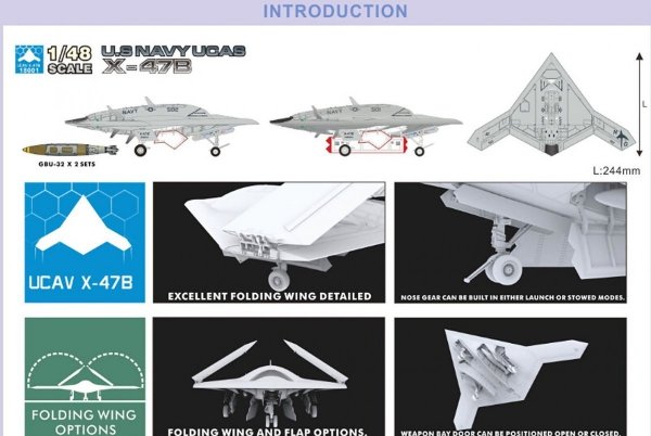 Freedom 18001 U.S Navy UCAS X-47B 1/48