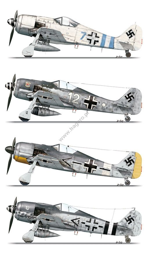 Kagero 15035 Fw 190s over Europe Part I (kalkomania/decals) EN/PL