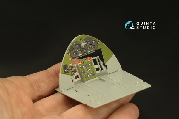 Quinta Studio QD32189 F6F-3E/N Hellcat 3D-Printed coloured Interior on decal paper (Trumpeter) 1/32