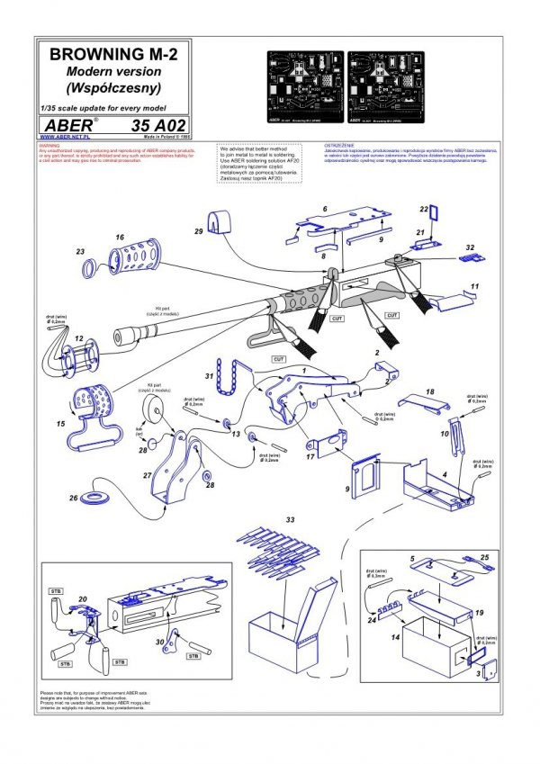 Aber 35A001 Browning M2 (IIWŚ) (1:35)