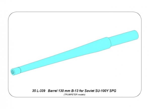 Aber 35L-339 Lufa 130mm B-13 do radzieckiego działa samobieżnego SU-100Y / 130mm Soviet B-13 barrel for SU-100Y SPG 1/35