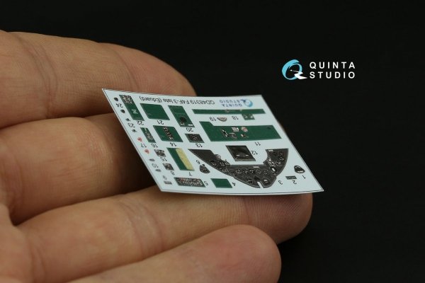 Quinta Studio QD48319 F4F-3 late 3D-Printed &amp; coloured Interior on decal paper (Eduard) 1/48