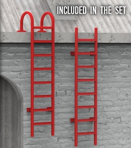 RT-Diorama 35655 3D Resin Print: Industrial Ladders 1/35