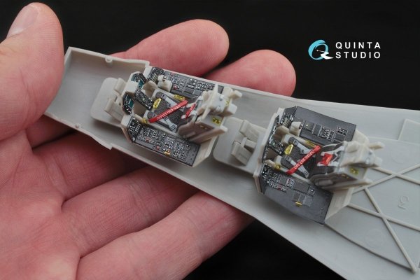 Quinta Studio QD48046 F-16I 3D-Printed &amp; coloured Interior on decal paper (for Hasegawa kit) 1/48
