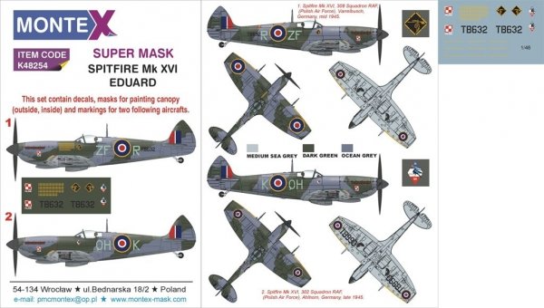 Montex K48254 SPITFIRE Mk XVI 1/48