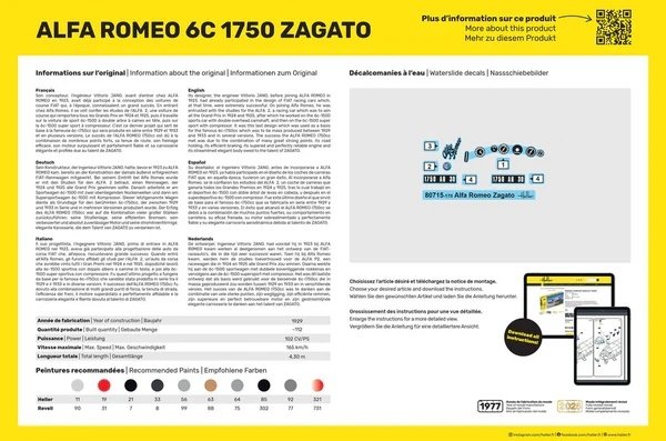 Heller 80715 Alfa Romeo 6C 1750 Zagato 1/24