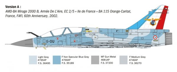 Italeri 90023 Dassault Mirage 2000 B/D 1/72