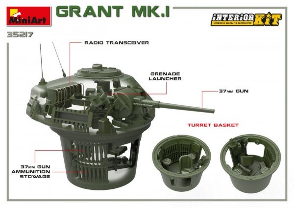 MiniArt 35217 Grant Mk.I w/interior 1/35