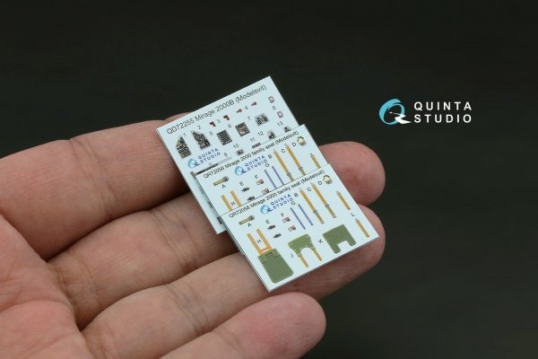 Quinta Studio QD72255 Mirage 2000B 3D-Printed &amp; coloured Interior on decal paper (Modelsvit) 1/72