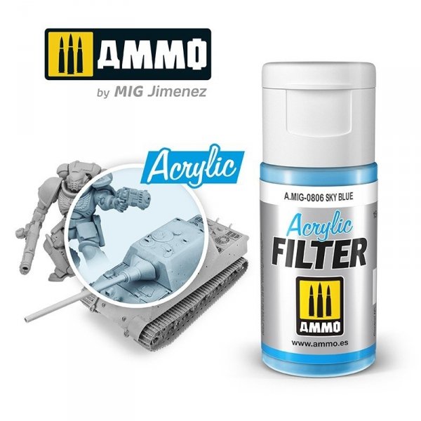 Ammo of Mig 0806 ACRYLIC FILTER Sky Blue 15 ml
