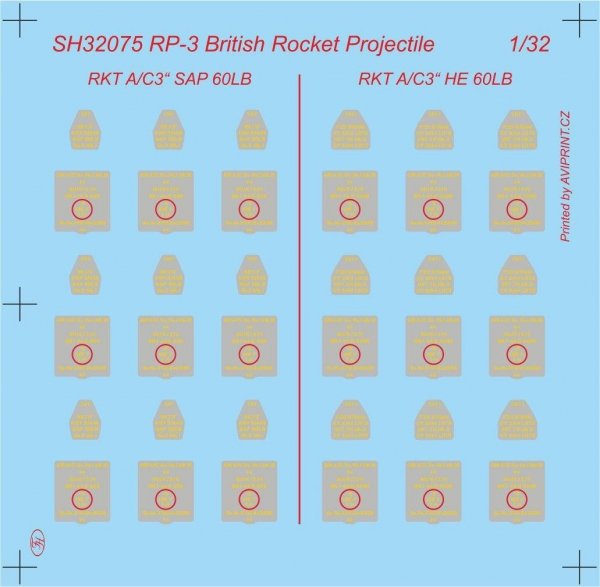 Special Hobby 32075 RP-3 60Lb SAP British WWII Rockets 1/32