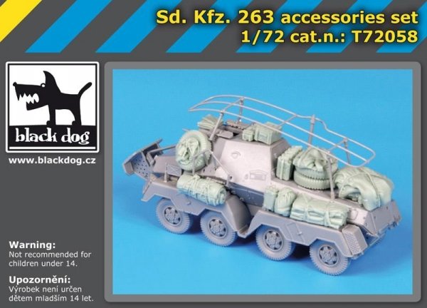 Black Dog T72058 Sd Kfz 263 accessories set for Dragon 1/72