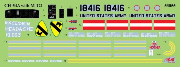 ICM 53055 Sikorsky CH-54A Tarhe with M-121 bomb 1/35