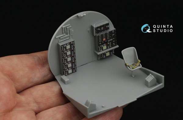 Quinta Studio QDS-48542 Boeing B-17F 3D-Printed &amp; coloured Interior on decal paper (HK models, Eduard) (small version) 1/48