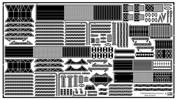 MK1 Design MD-20024 DKM Battleship SCHARNHORST DX PACK for Trumpeter 1/200