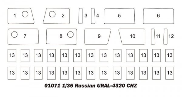 Trumpeter 01071 Russian URAL-4320 CHZ 1/35