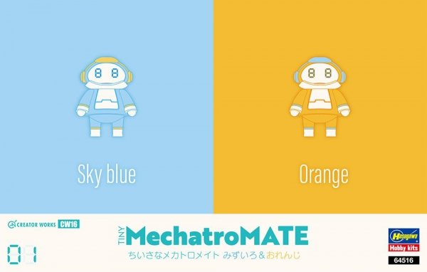 Hasegawa 64516 Creator Works Tiny MechatroMate 01 Sky Blue &amp; Orange