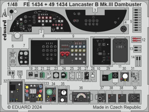 Eduard FE1434 Lancaster B Mk. III Dambuster HONG KONG MODELS 1/48