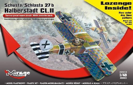 Mirage Hobby 481401 Schusta/Schlasta 27b Halberstadt CL.II + Lozenge decals (1:48)