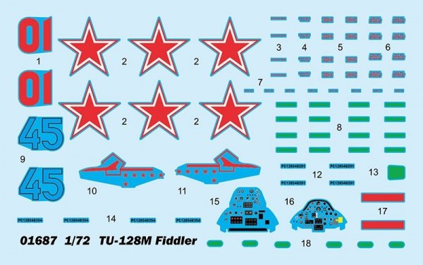 Trumpeter 01687 Tu-128M Fiddler 1/72