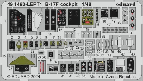 Eduard 491460 B-17F cockpit EDUARD 1/48
