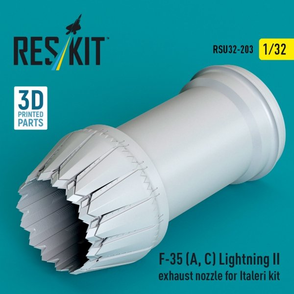 RESKIT RSU32-0203 F-35 (A, С) Lightning II exhaust nozzle for Italeri kit (3D Printed) (1/32)