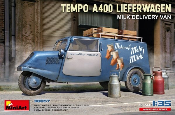 MiniArt 38057 TEMPO A400 LIEFERWAGEN. MILK DELIVERY VAN 1/35