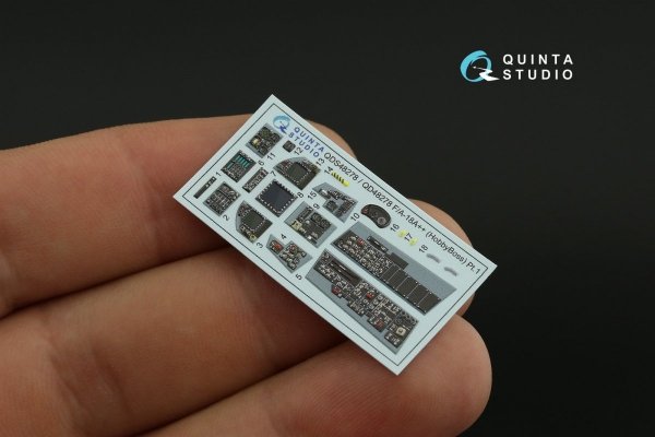 Quinta Studio QDS-48278 F/A-18А++ 3D-Printed &amp; coloured Interior on decal paper (HobbyBoss)(Small version) 1/48