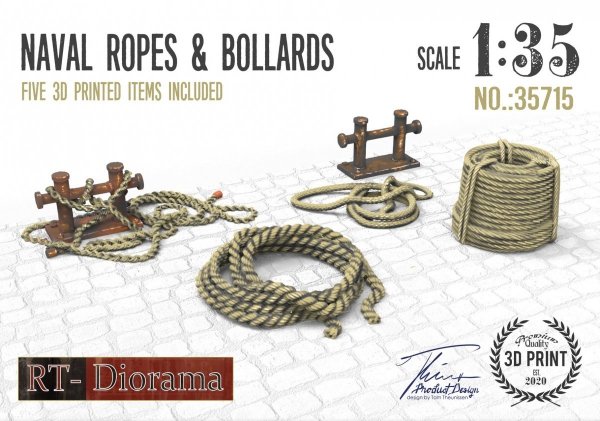 RT-Diorama 35715 Naval Ropes &amp; Bollards Set 1/35