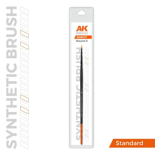 AK Interactive AKB007 AK SYNTHETIC BRUSH – ROUND 0