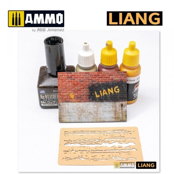 Liang 0009 Chipping Effects Airbrush Stencils