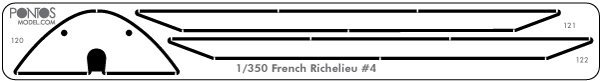 Pontos 35022WD1 French Navy Richelieu Wooden Deck set (1:350)