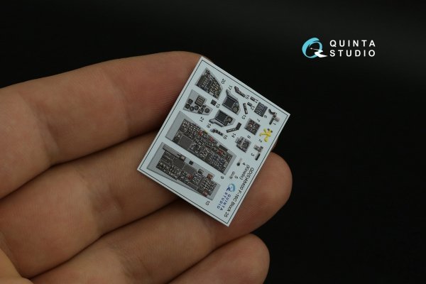 Quinta Studio QDS-48400 F-16C block 25 3D-Printed coloured Interior on decal paper (Kinetic 2022 tool) (Small version) 1/48
