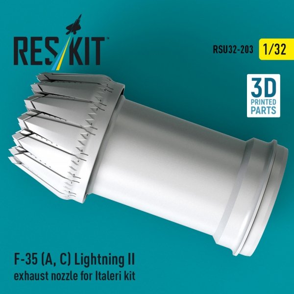 RESKIT RSU32-0203 F-35 (A, С) Lightning II exhaust nozzle for Italeri kit (3D Printed) (1/32)