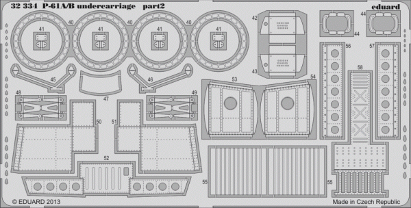 Eduard 32334 P-61A/ B undercarriage 1/32 Hobby Boss