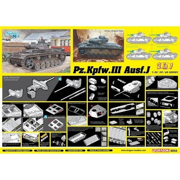 Dragon 6954 Pz.Kpfw. III Ausf.J Initial/Early Production 2in1 1/35