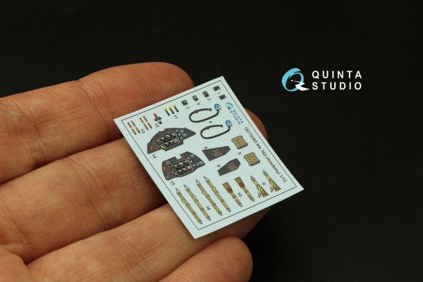 Quinta Studio QD72083 Me 163 3D-Printed &amp; coloured Interior on decal paper (Academy) 1/72