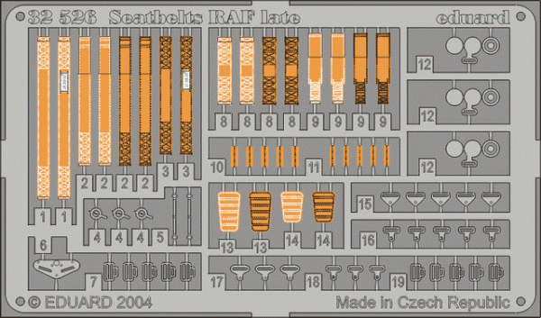Eduard 32526 Seatbelts RAF late 1/32