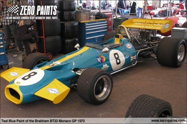 Zero Paints ZP-1213 Brabham BT33 Monaco GP 1970 (Teal) Paint 60ml